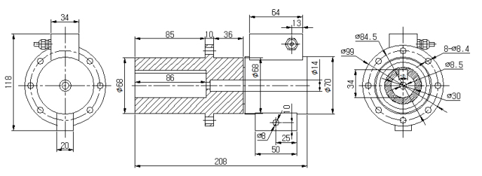滑轮动态扭矩传感器尺寸 滑轮动态扭矩传感器尺寸